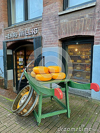 Henri Willig cheese shop, Amsterdam, Netherlands Editorial Stock Photo