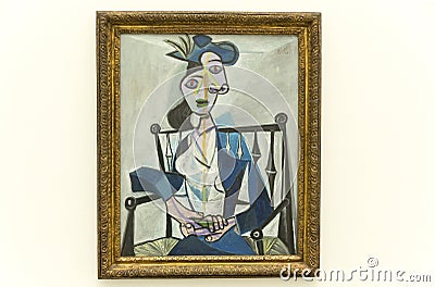 Dora Maar portrait by Picasso in Pinakothek der Moderne in Munich Editorial Stock Photo