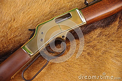 Henry Yellow Boy Mod. 1866 Cal. .44 Stock Photo