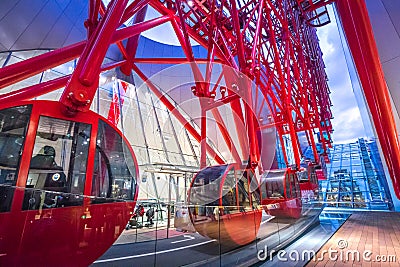 Skyscape from Hep Five, Hankyu, Osaka Prefecture, Japan Stock Photo