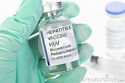 Hepatitis B Vaccine Stock Photo