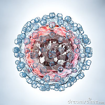 Hepatitis C virus Cartoon Illustration