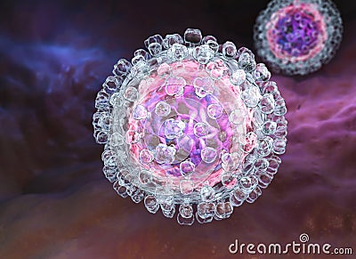 Hepatitis C virus Cartoon Illustration