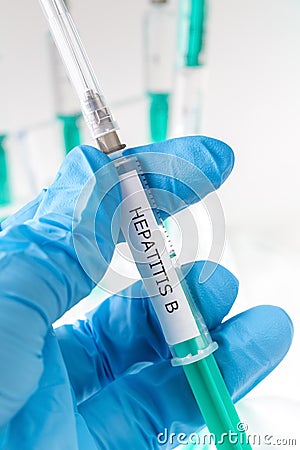 Hepatitis a vaccination Stock Photo