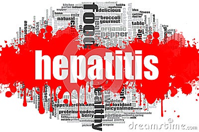 Hepatitis word cloud Stock Photo