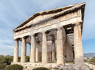 Hephaestus Temple Athens Greece Stock Photo