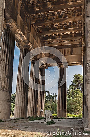 Hephaestus Temple Athens Greece Stock Photo