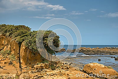 Heping Island Park, a park with forming rocks with special shapes from strong wind erode the coastal area over the years Stock Photo
