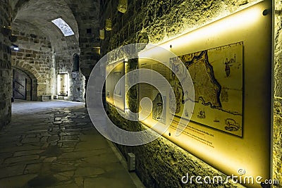 Heraklion, Crete Island / Greece. Interior view of the fortress Koules Editorial Stock Photo