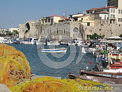 Heraklion port Stock Photo