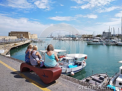 Heraklion port Editorial Stock Photo