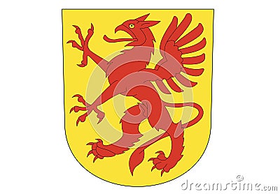 Heraldic coats of arms with various graphics Stock Photo