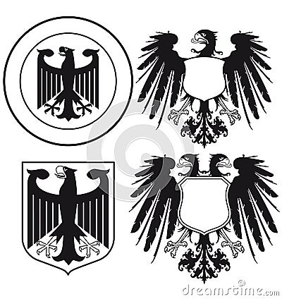 Heraldic eagles Vector Illustration