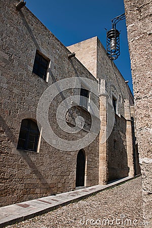 Heraldic Emblem over a door onthe Avenue of the Knights Stock Photo