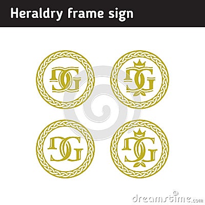 Heraldic frame for your logo Vector Illustration