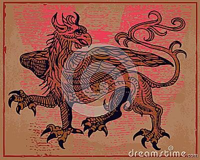 Heraldic Griffin Vector Illustration