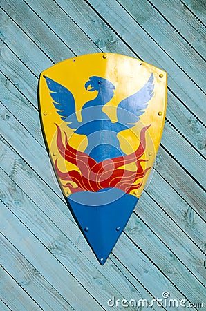 Heraldic knights shield Stock Photo