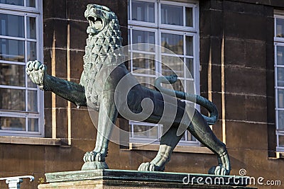 Heraldic Lion at Norwich City Hall Editorial Stock Photo