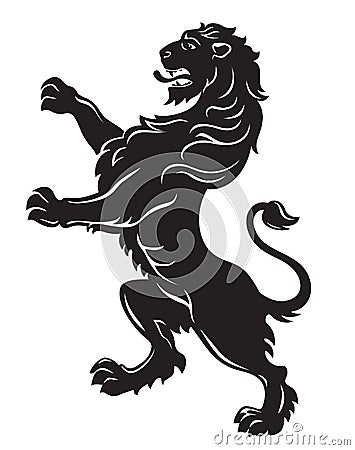 Heraldic lion Vector Illustration