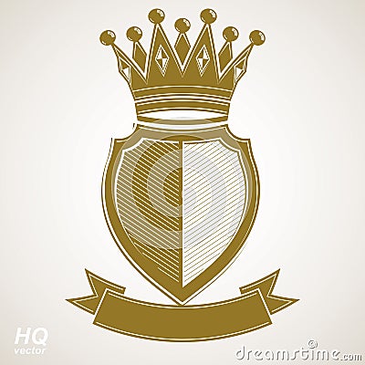 Heraldic royal blazon illustration - imperial striped decorative Vector Illustration