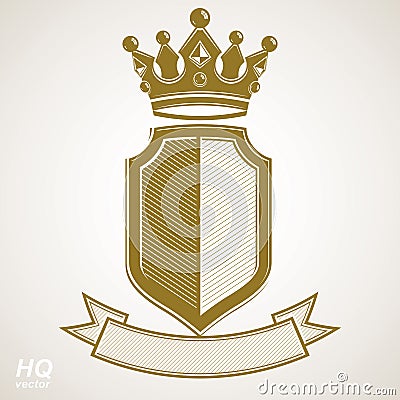 Heraldic royal blazon illustration - imperial striped decorative Vector Illustration