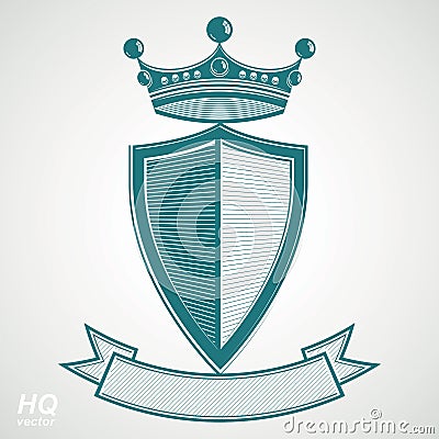 Heraldic royal blazon illustration - imperial striped decorative Vector Illustration