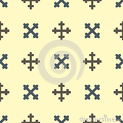 Heraldic royal crest medieval knight elements vintage king symbol heraldry seamless pattern vector illustration Vector Illustration