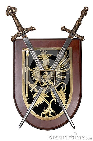 Heraldic shield Stock Photo