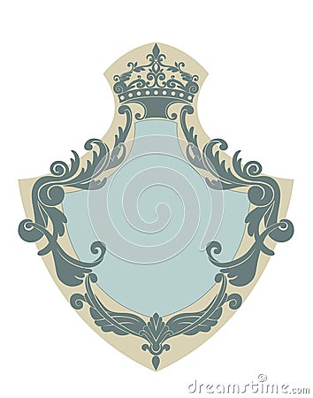 Heraldic shield Vector Illustration