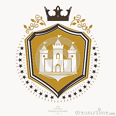 Heraldic signs vector vintage elements. Vector Illustration