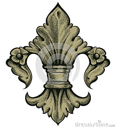 Heraldry lily Vector Illustration
