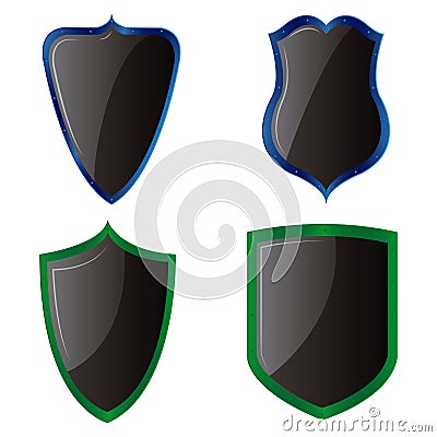 Heraldry shields Cartoon Illustration