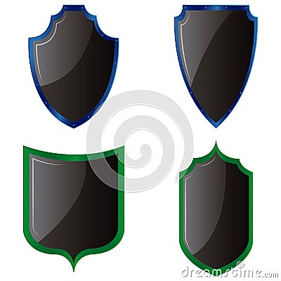 Heraldry shields Cartoon Illustration