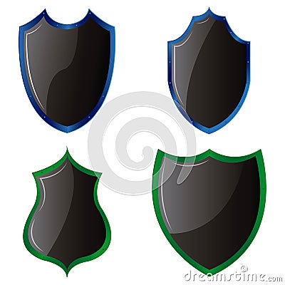 Heraldry shields Cartoon Illustration