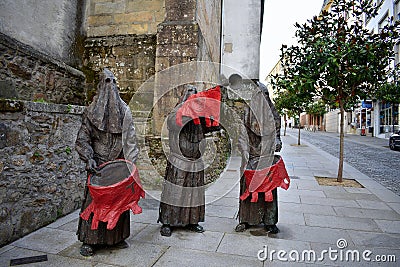 The heralds of the meeting, tribute to the cofrade. city of Vivero, in the province of Lugo, belonging to the parish of Santiago d Editorial Stock Photo