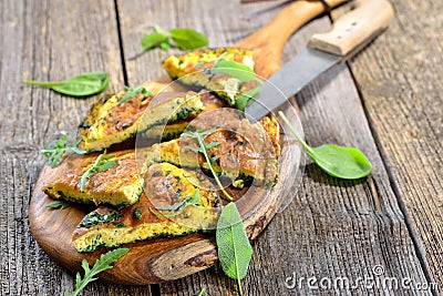 Herb omelette Stock Photo