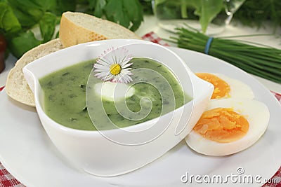 Herb soup Stock Photo