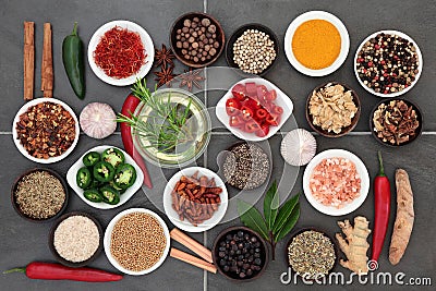 Herb and Spice Seasoning Stock Photo