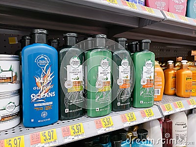 Herbal Essences hair products at store Editorial Stock Photo