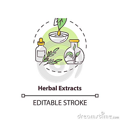 Herbal extracts concept icon Vector Illustration