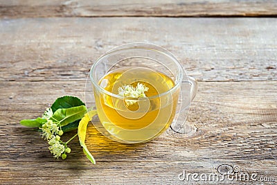 Herbal linden tea Stock Photo