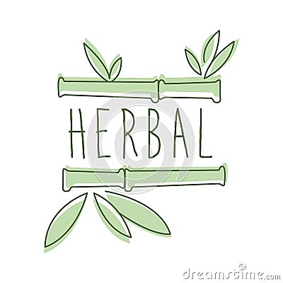 Herbal logo symbol vector Illustration Vector Illustration