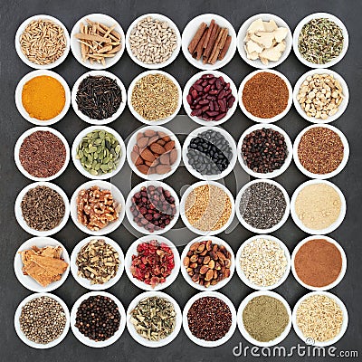 Herbal Medicine and Food for a Healthy Heart Stock Photo