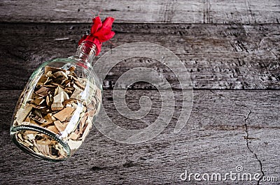 Herbal medicine fermented in white Thai wishky Stock Photo