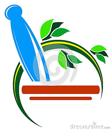 Herbal medicine logo Vector Illustration