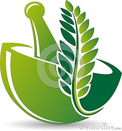 Herbal medicine logo Vector Illustration