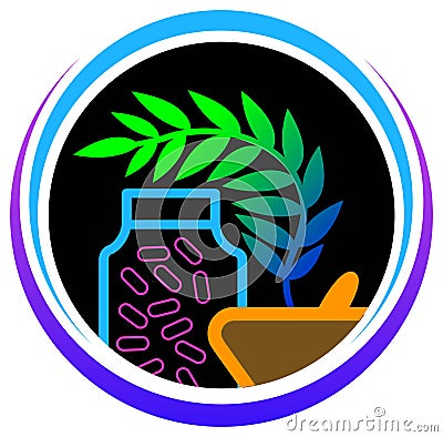 Herbal medicines Vector Illustration
