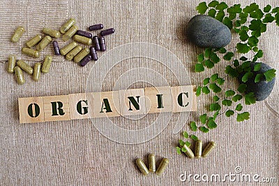 Organic herbal medicine Stock Photo