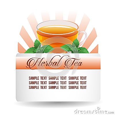 Herbal tea illustration Vector Illustration