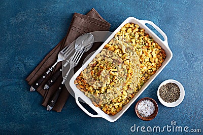 Herbed bread stuffing Stock Photo